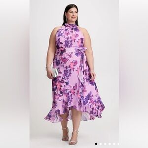 Laura Plus purple floral formal dress